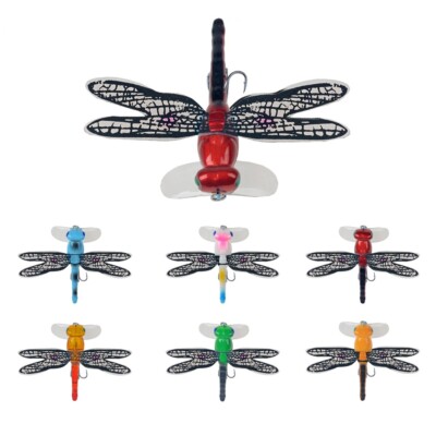 Topwater Dragonfly Dry Flies Insect Fly Fishing Lure 6g 75mm Trout Popper Bait