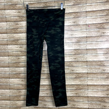 Spanx Look at Me Camo Leggings Medium Black Ankle