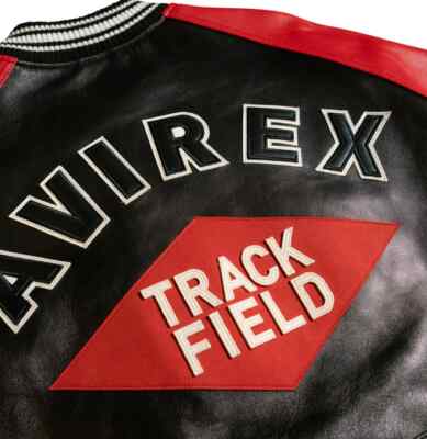NEW AVIREX TRACK 'N' FIELD VARSITY LEATHER JACKET | eBay