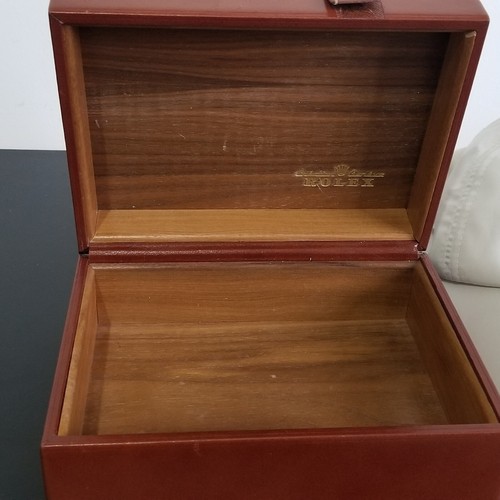 Vintage genuine ROLEX watch box case Red wood leather - Picture 6 of 8