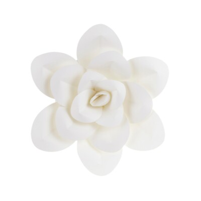 Mega Crafts - 12'' Handmade Paper Pedal Flower - White, 1PC