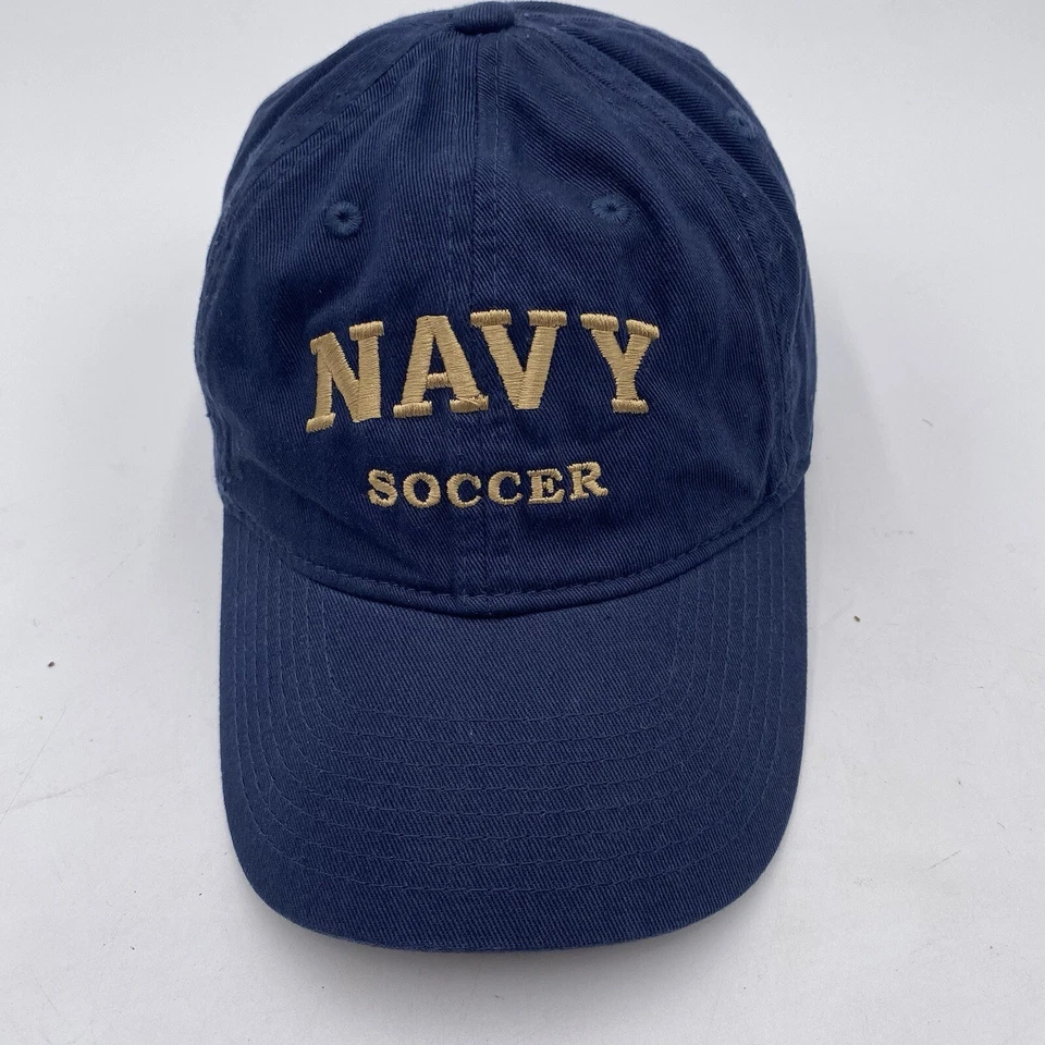 Chapéu de futebol azul marinho Midshipman algodão Strapback Clean Up Naval Academy - Imagem 2 de 4