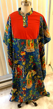 Kaftan Frida Khalo Red Blue Women's Men's Unisex New Mexico Cotton Light Weight