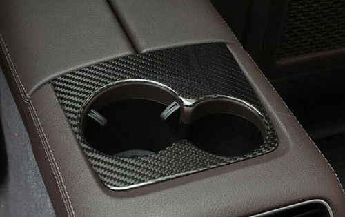 Fit For Benz GLE GLS 2020-2022 Real Carbon Fiber Rear Water Cup Panel Frame Trim - Bild 6 von 6