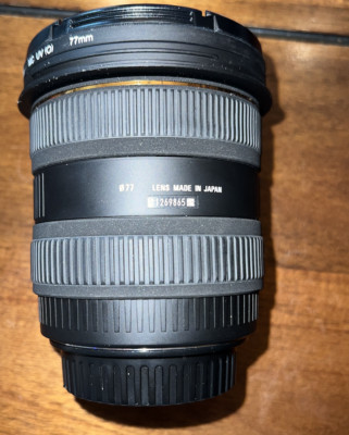 Sigma Camera Lens for Canon 10-20mm F4-5.6 EX DC