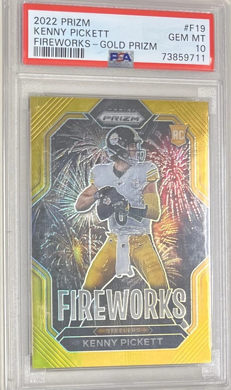 Kenny Pickett Panini Prizm Fireworks #F19 Gold Prizm