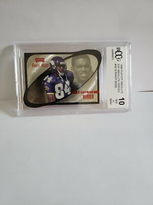 HOF RANDY MOSS 1999  ROOKIE PLAYOFF ABSOLUTE  HEROES #HE19 BCCG MINT 10