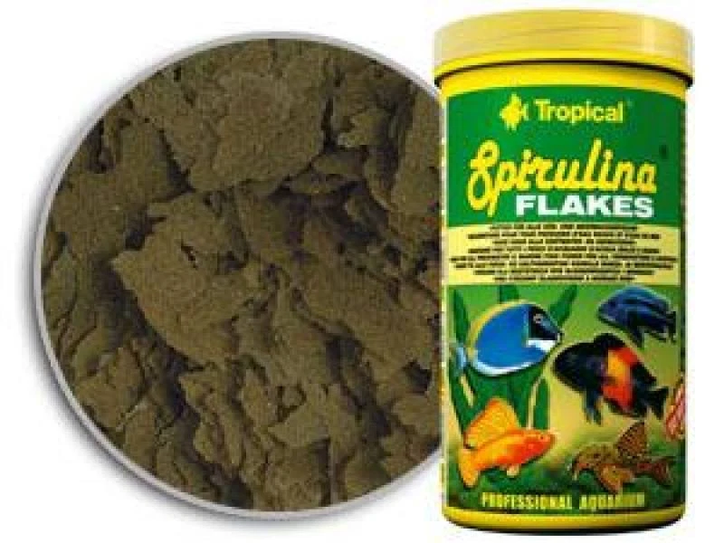 Tropical Spirulina Flakes 1000 ml Fischfutter Spirulina Süß- und Meerwasser