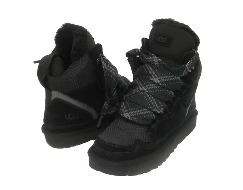 U G G Highlel Sand Chestnut Black Suede Damen Größen Sneaker Schuhe High Top - Bild 3 von 19