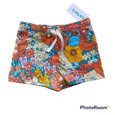 NWT Carter's Girls Multi-Colored Floral Drawcord Shorts Size 4T