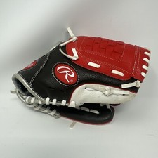 Rawlings Black/Red PL10DSSW Youth RHT 10" Baseball Glove With Basket Web