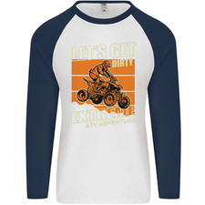 Lets Get Dirty ATV 4X4 Quad Bike Biking Mens L/S Baseball T-Shirt