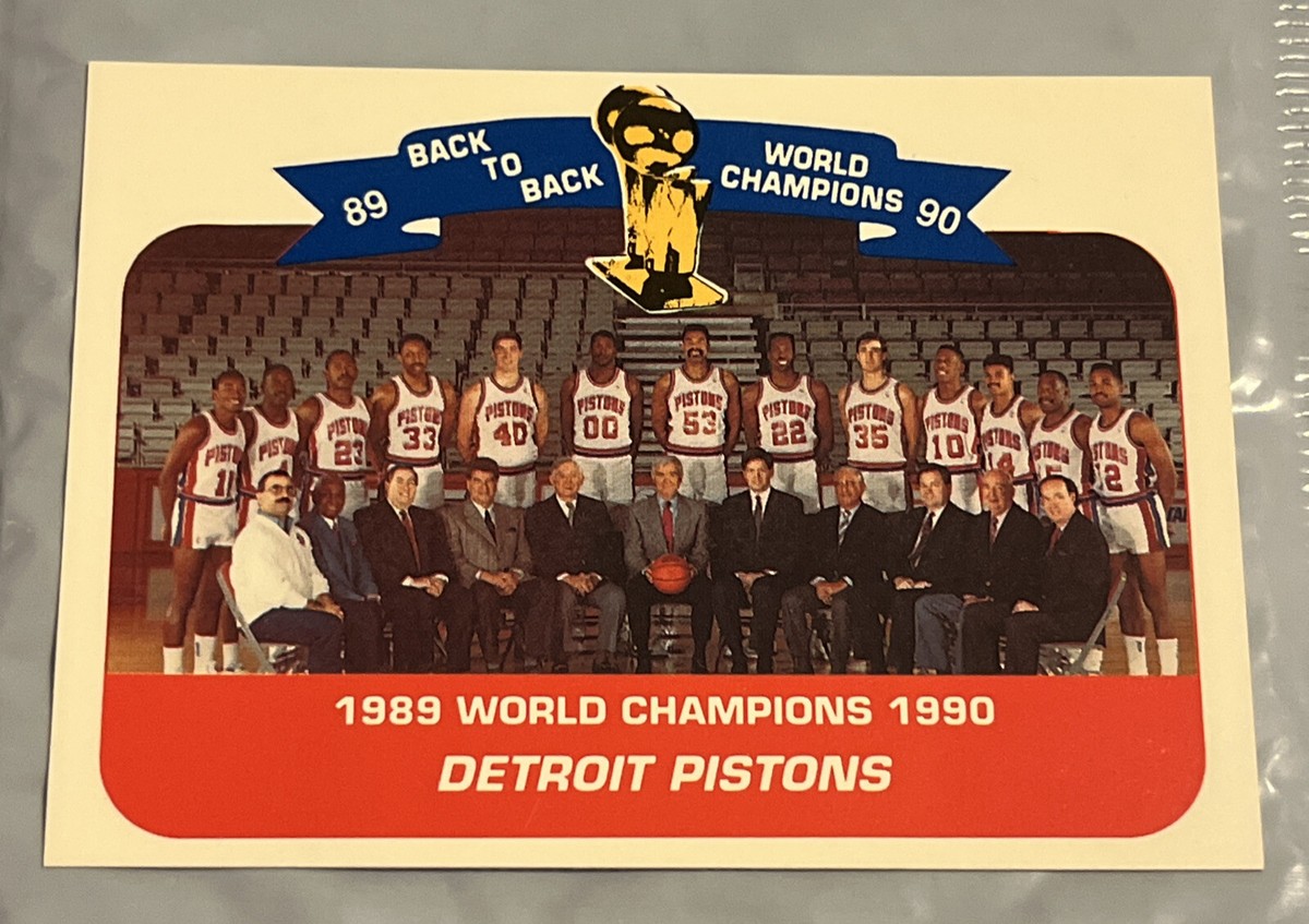 1990 Unocal Detroit Pistons Back to Back World Champions Set