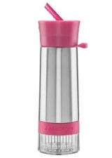 AquaZinger - Flavor Infuser - Reusable Stainless Steel Bottle - Pink - 20 Fl Oz