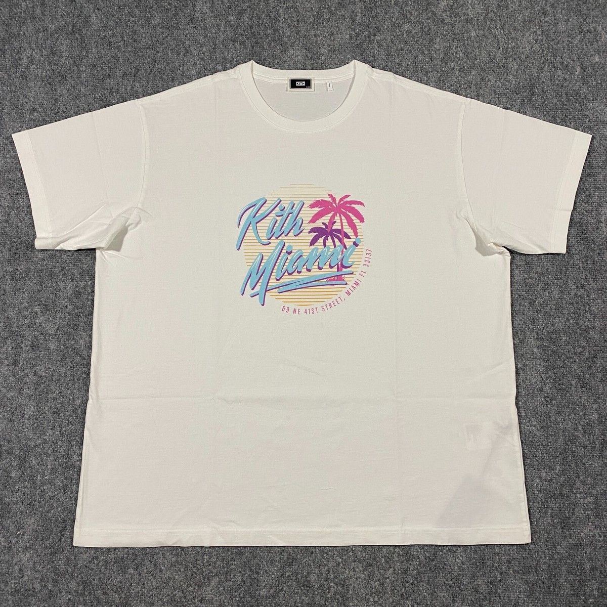 Kith Miami Design District Exclusive Neon Script Tee Shirt Adult 