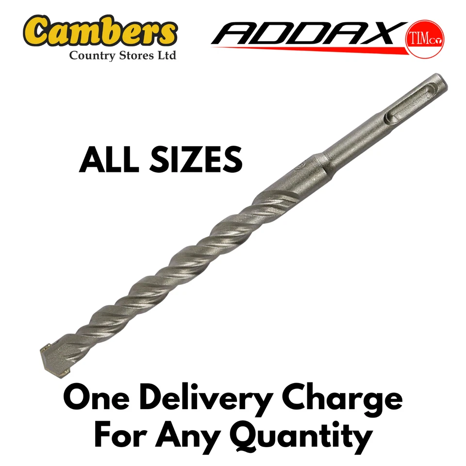 NEW Quality Addax SDS+ Plus Hammer Drill Bits - Masonry Drilling All Sizes
