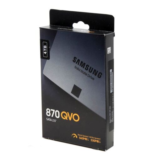 SSD interne Samsung 870 QVO 4 To SATA III 2,5 POUCES MZ-77Q4T0B/AM neuf - Photo 1 sur 3