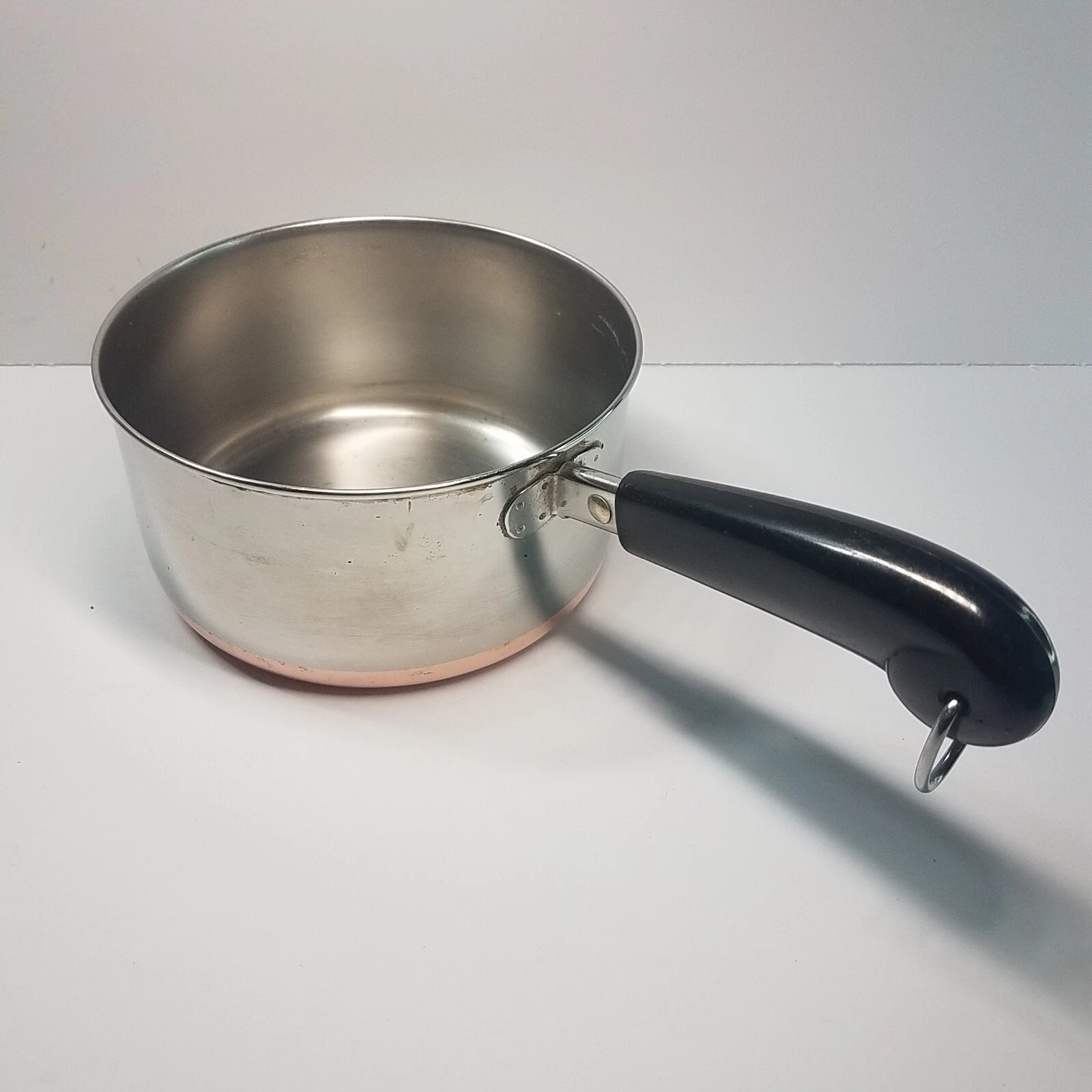 Revere Ware Vtg 1801 Pre- 1968 Copper Bottom 1 1/2 QT Sauce Pan Clinton ILL