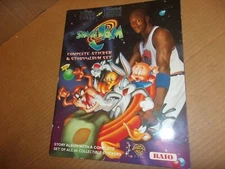 Michael Jordan Space Jam Complete 66 Sticker Set +Album w/13 Jordan Stickers