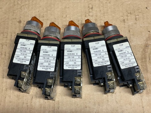 Allen Bradley 800MR-16HX2BS amber 2 position selector switch illuminated NO BULB - Picture 2 of 3