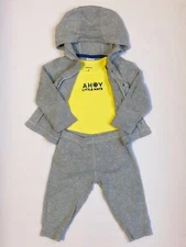 Carter's Baby Boy 3-Piece Hooded Jacket, Bodysuit and Pants Set, 6 Months