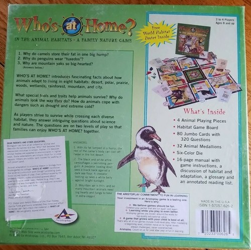Aristoplay Who’s at Home? Animal Habitats Game NIB Sealed - Picture 5 of 7