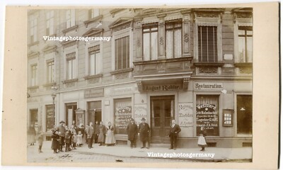 G1546 Photo approx. 1900 Restaurant August Richter Weststern Kulmbacher Beer Pub