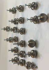 Brushed Satin Nickel Kitchen Cabinet Knobs Drawer Pulls Solid Round 20 Pieces