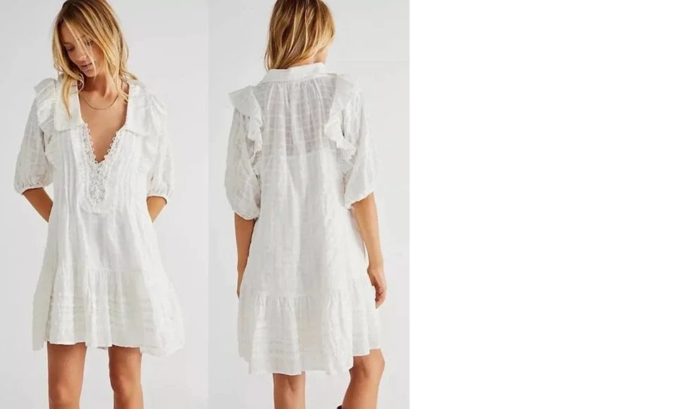 mindy mini dress FOREVER UNIQUE MINDY COLD SHOULDER RUFFLE MINI DRESS