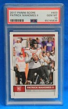 2017 PANINI SCORE # 403 Patrick Mahomes II RC PSA 10 GEM MT # 65745836 CHIEFS !!