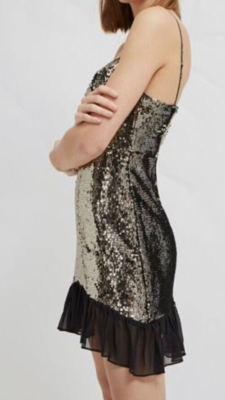 French Connection Biellare Mini Sequined Cocktail Dress sz