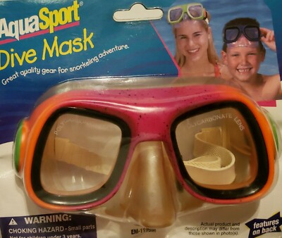 Aqua Sport Dive Mask With Polycarbonate Lens NEW