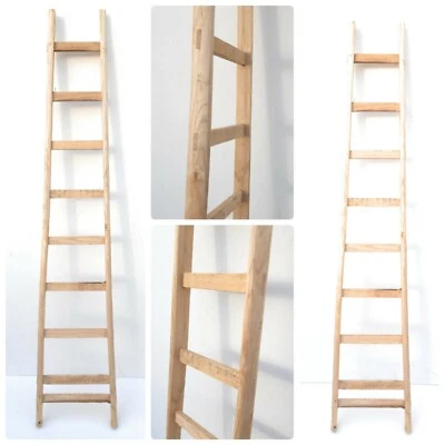 LA BOTTEGA DELL'ARTIGIANO Scala scaletta legno massello a pioli in faggio ,soffitta camper barca garage