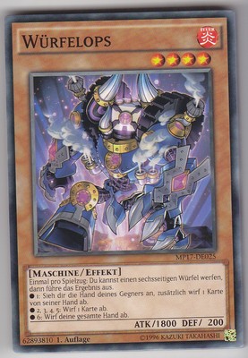 Yu-GI-OH Würfelops Comon MP17-DE025 NEU!