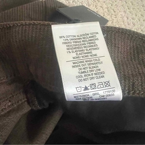 Hudson Jeans Blake Slim Straight Pants Dark Brown Pinstriped Size 40 New w/ Tags - Picture 9 of 11
