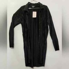 Misguided Plus Crinkle button up dress