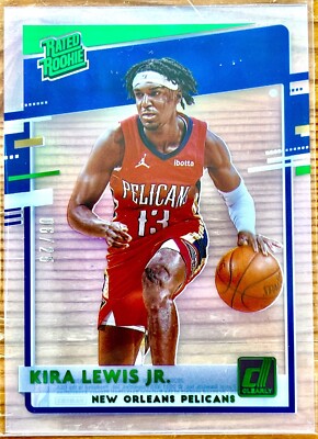 Kira Lewis Jr /25 RC 2020/21 Clearly Donruss GREEN #88 Rookie Pelicans Holo SSP