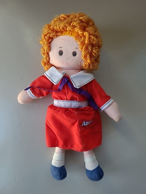 Little Orphan Annie 9" Plush Doll, 1970s-Purchased at the Broadway show