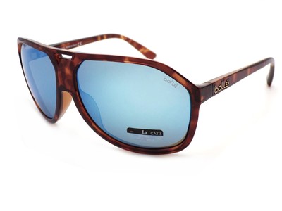 Bolle Baron Sonnenbrille braun Schildpatt mit TNS Ice verspiegelten Gläsern 12616