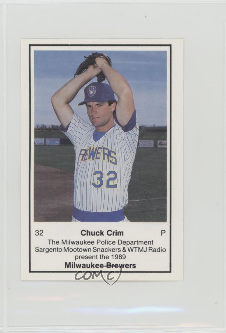 1989 Milwaukee Brewers Police Milwaukee Chuck Crim #32 12hh