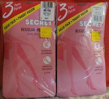 Vintage Pantyhose Secret Regular 2 Pack Of 3 For 33 Color Beige One Size BDR2