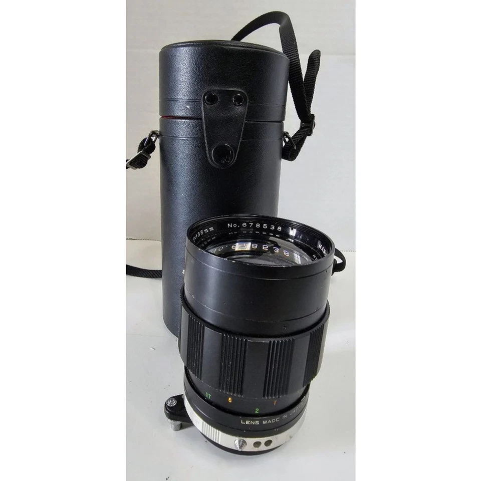 Lente para cámara VINTSGE Mamiya-Sekor negra 135 mm f/2,8 con estuche Foto 4 de 4