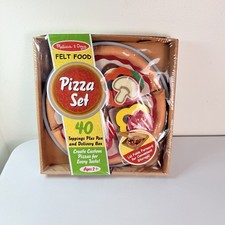 Melissa and Doug Felt Food Mix 'N Match Pizza Play Food Set 40 Toppings NEW NIB