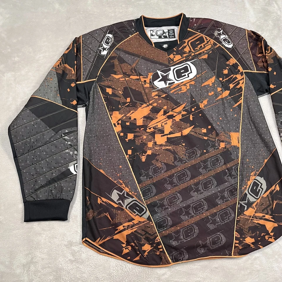 Camiseta de paintball Planet Eclipse para hombre talla grande gris marrón acolchada manga larga Foto 2 de 4