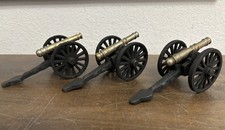 LOT of THREE 3 Vintage Cast Iron CANNONS