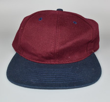 Vintage Headmost Blank Maroon  Navy Snapback Cap Hat