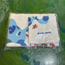 NEW Vintage Blues Clues Washcloth & Bath Towel Set 2000 Y2K Kids 2 Piece Set NOS