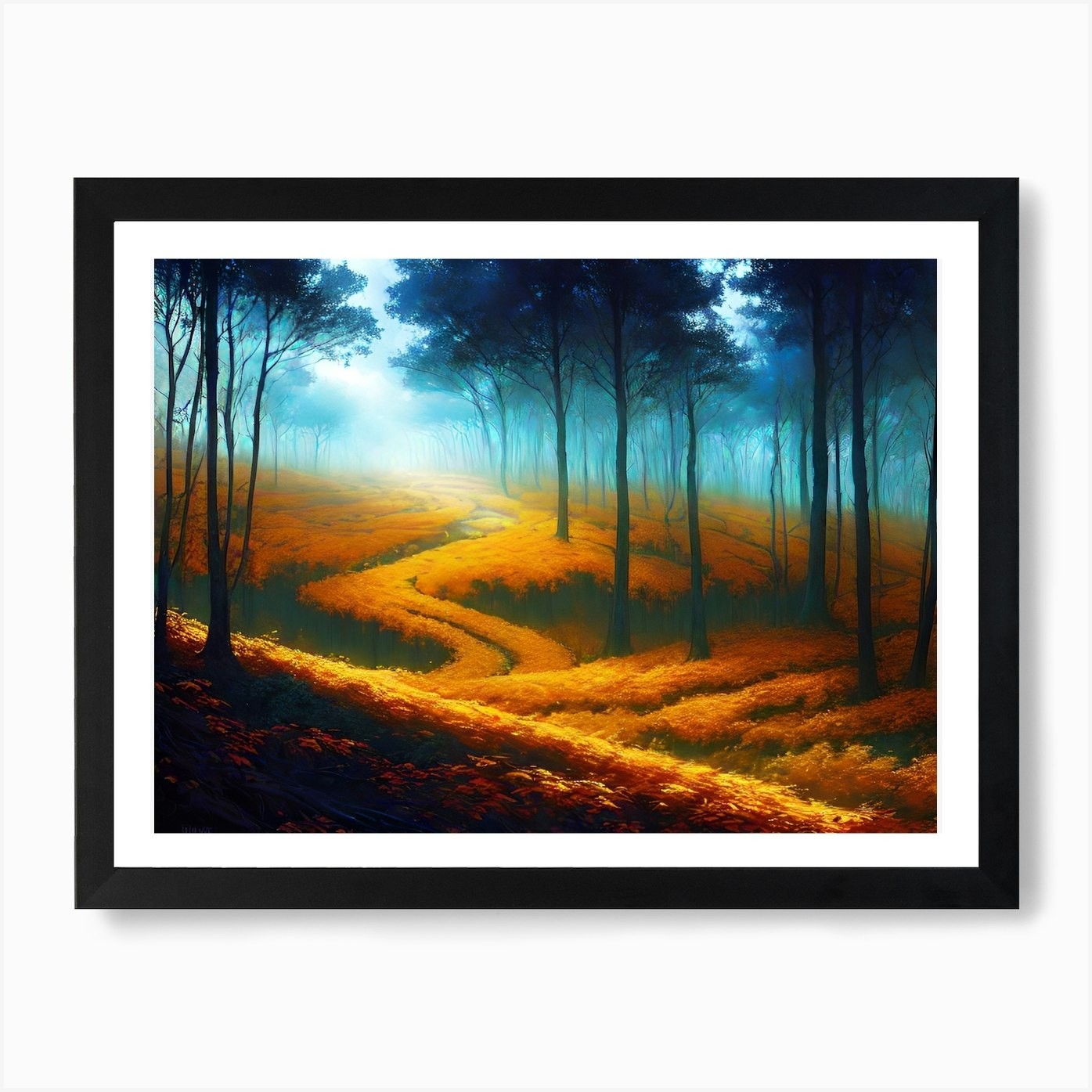 Forest Path 5 Art Print Framed Wall Art Poster Canvas Print Picture