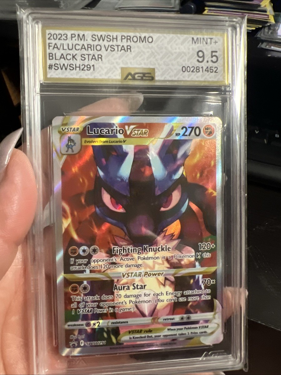 2023 POKEMON SWSH BLACK STAR PROMO #291 FULL ART/LUCARIO VSTAR AGS