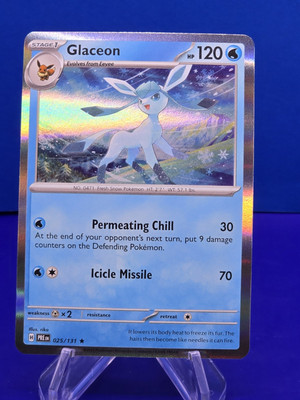 Glaceon Holo NM 025/131 SV: Prismatic Evolutions Pokemon